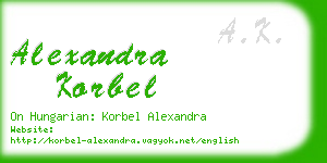 alexandra korbel business card